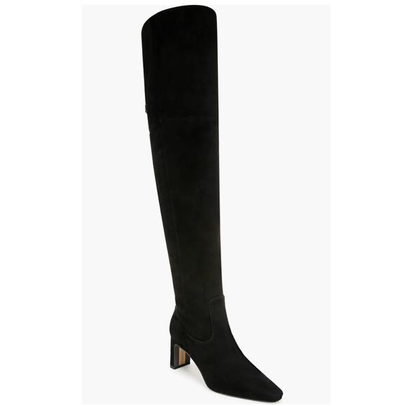 Sam Edelman Women's Shea Over the Knee Boots Black Suede Size 9 NWOB Luxe Boot - Picture 1 of 14